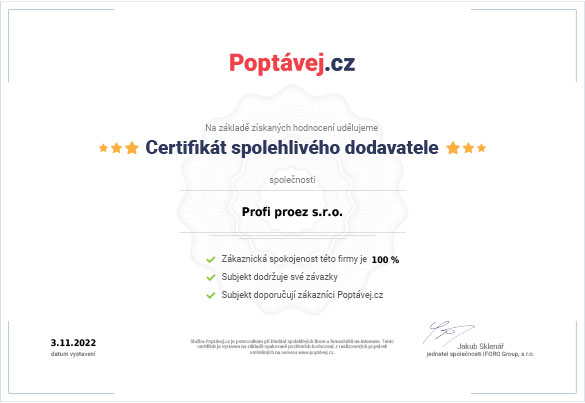 Certifikát poptavej.cz